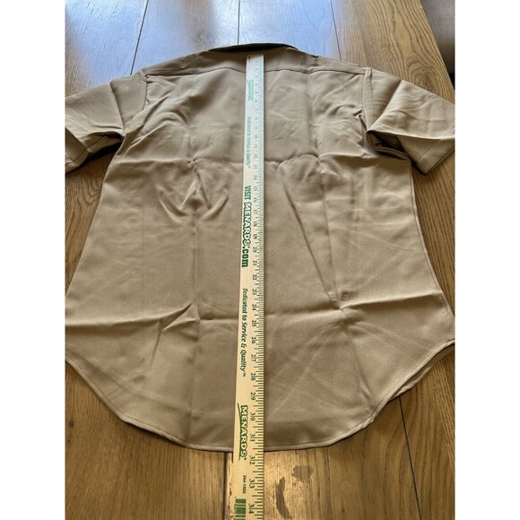 Vintage USN US Navy Creighton Official Uniform‎ Khaki Military Shirt Size L NWT - Picture 6 of 11